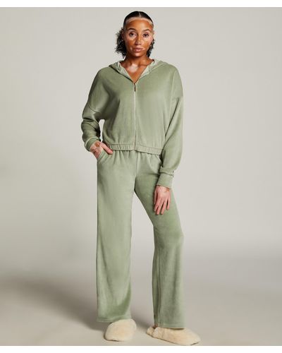 Hunkemöller Velours Pyjama Trousers - Green