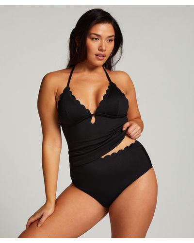 Hunkemöller Bas de bikini échancré scallop - Noir