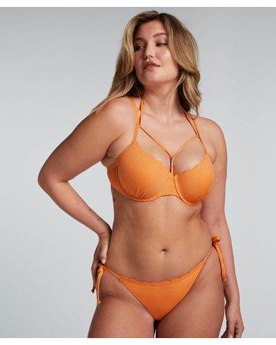 Hunkemöller Braguita de Bikini Cheeky Tanga Scallop Lurex - Naranja