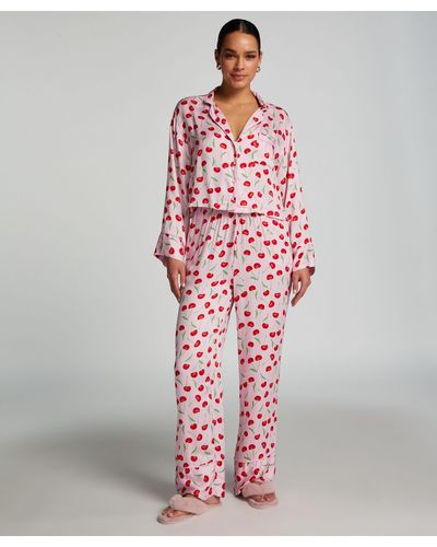 Hunkemöller Pantalón de pijama tejido Springbreakers - Rojo