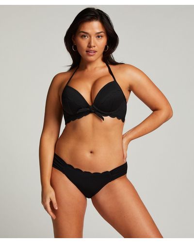 Hunkemöller Bikinibroekje Scallop - Zwart