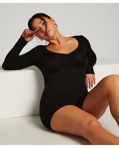 Hunkemöller Brushed Short Onesie - Schwarz