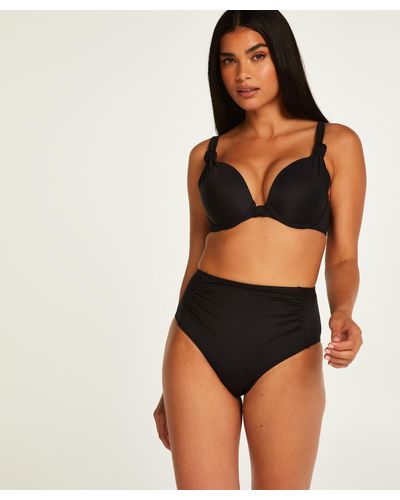 Hunkemöller Bikini-Slip mit hoher Passform Luxe - Schwarz