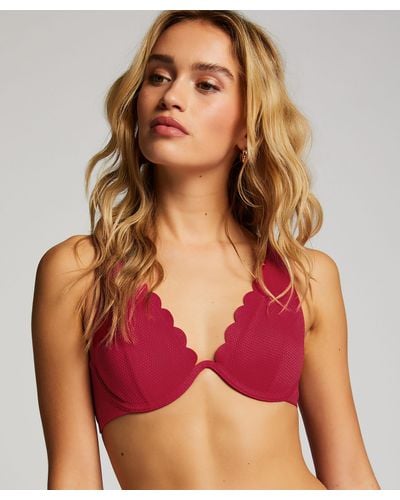 Hunkemöller Niet-voorgevormde Beugel Bikinitop Scallop - Rood