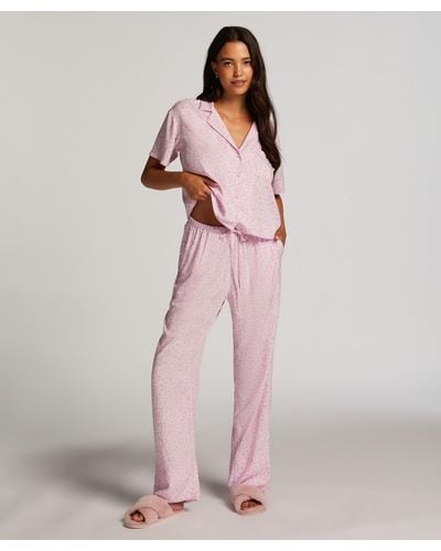 Hunkemöller Pyjamahose Woven Springbreakers - Pink