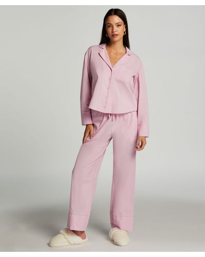 Hunkemöller Pyjama Broek Stripy - Roze