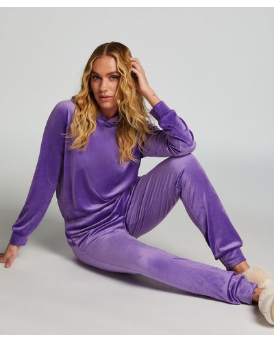 Hunkemöller Joggingbroek Velours - Paars