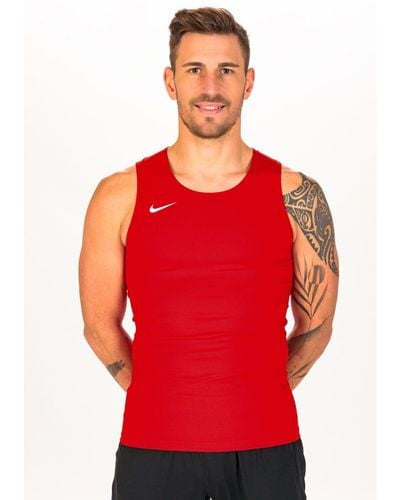 Nike Camiseta de tirantes Team Running - Rojo