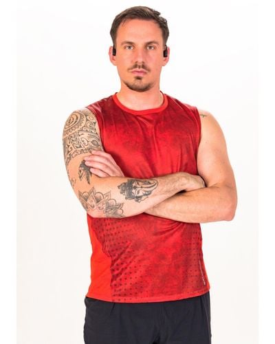 Salomon Camiseta de tirantes Sense Aero Trail - Rojo