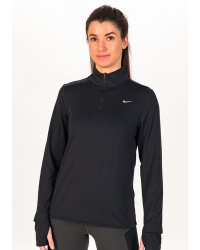Nike Camiseta manga larga Swift Element UV 1/2 zip - Negro