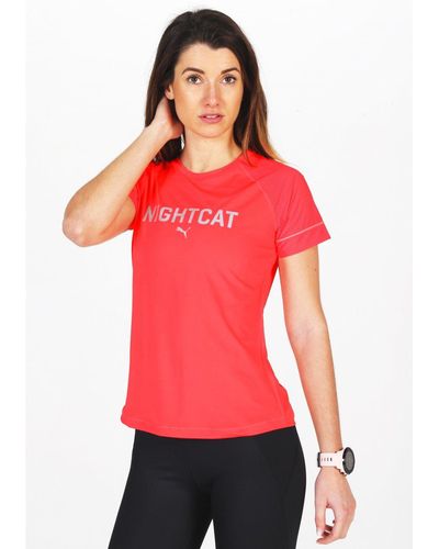PUMA Camiseta manga corta NightCat - Rojo