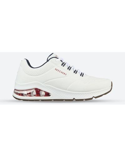 Skechers 's Wide Fit 232181 Street Uno 2 Sneakers - White