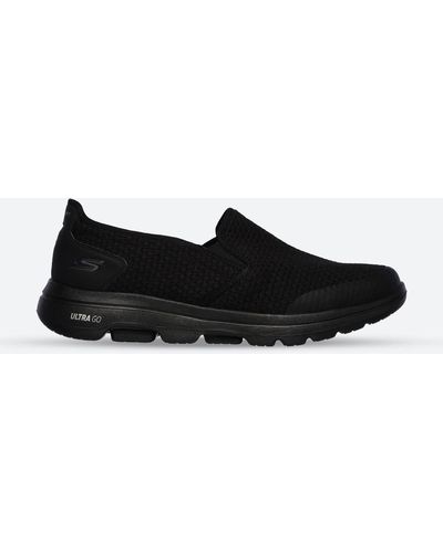 Skechers S Wide Fit Apprize Go Walk 5-55510 Walking Sneakers - Black