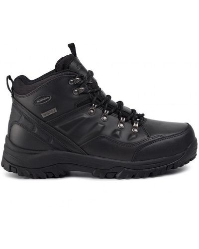 Skechers 's Wide Fit 65529 Relaxed Fit Relment Traven Hiking Boots - Black