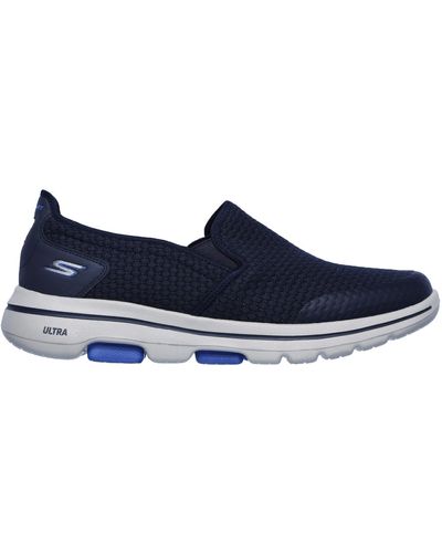 Skechers S Wide Fit Apprize Go Walk 5-55510 Walking Sneakers - Blue