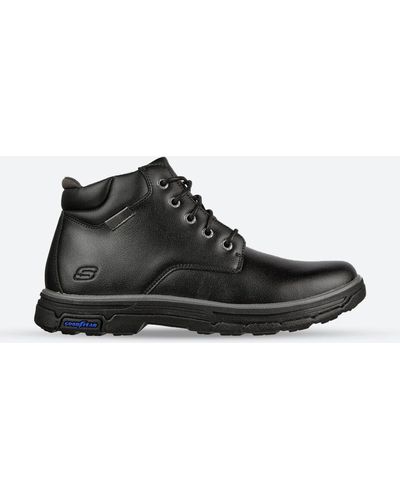 Skechers 's Wide Fit 204394 Segment 2.0 Brogden Boots - Black