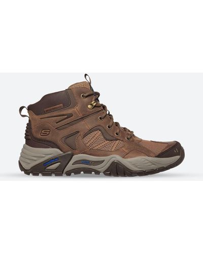 Skechers 's Wide Fit 204406 Luxury Recon Percival Hiking Boots - Brown