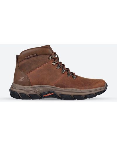 Skechers 's Wide Fit 204453 Luxury Respected Esmont Good Year Hiking Water Repellent Boots - Brown