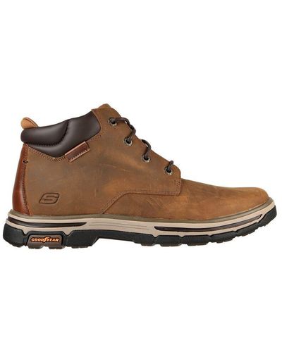 Skechers 's Wide Fit 204394 Segment 2.0 Brogden Boots - Brown