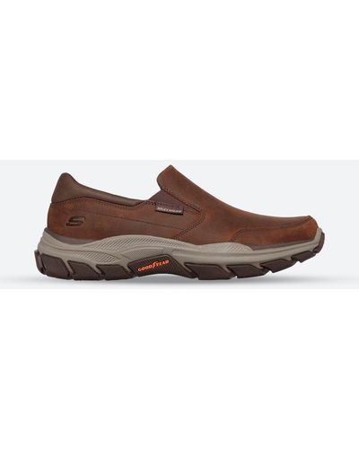 Skechers 's Wide Fit 204480 Respected Calum Walking Sneakers - Brown