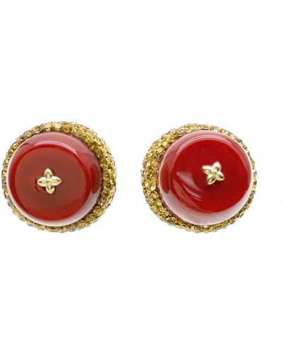 FARRA Jewelry Farra Red Coral Stud Earrings