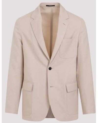 Dunhill Wool Cotton Convertible Jacket - Natural