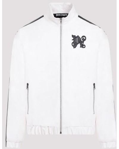 Palm Angels Monogram Leather Jacket - White