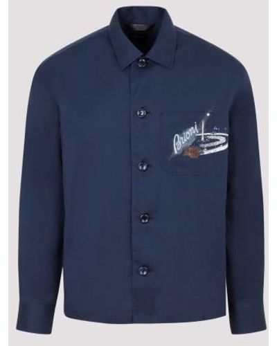 Brioni Shirt Long Sleeve - Blue