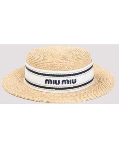 Miu Miu Raphia Hat - Metallic