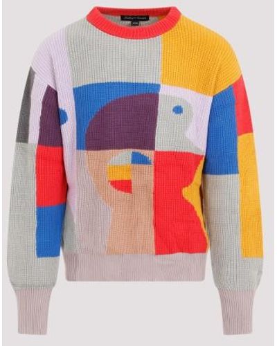 Kidsuper Bauhaus Paint Paette Sweater - Pink