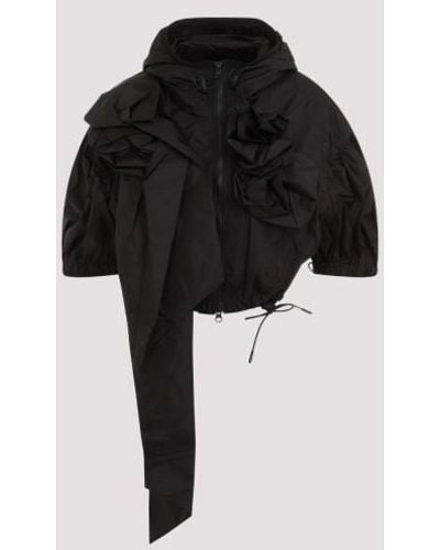 Simone Rocha Cropped Puff Sleeves Jacket - Black