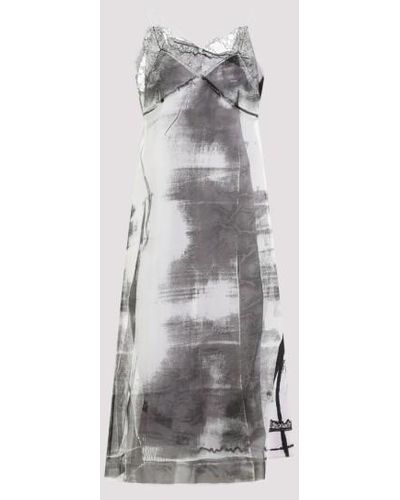 Maison Margiela Silk Midi Dress - Gray