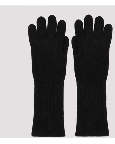 AURALEE Baby Cashere Knit Long Gloves - Black