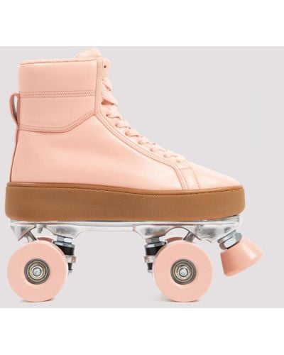 Bottega Veneta Quilt Leather Roller Skates Shoes - Pink