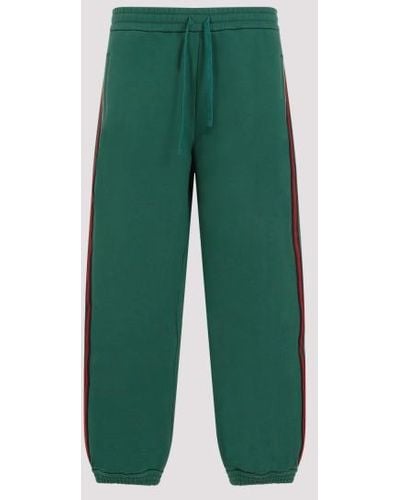 Gucci Bottle Green Cotton Track Pant