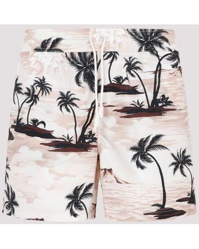 Palm Angels Hawaiian Dream Swimshorts - Natural