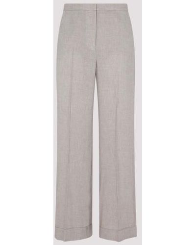 Totême Light Brown Wide Fluid Pants - Gray