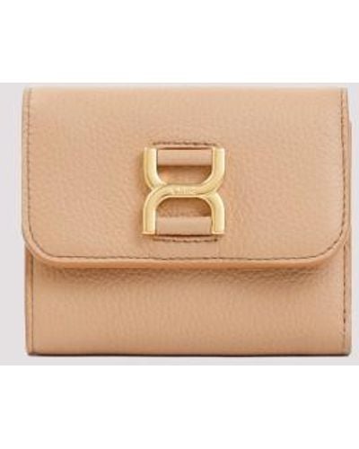 Chloé Marcie Leather Wallet - Natural