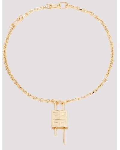 Givenchy Lock Necklace With 4g Padlock - Metallic