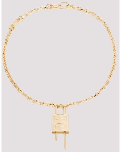 Givenchy Lock Necklace With 4g Padlock - Metallic