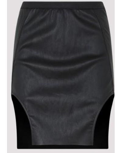 Rick Owens Diana Leather Mini Skirt - Black