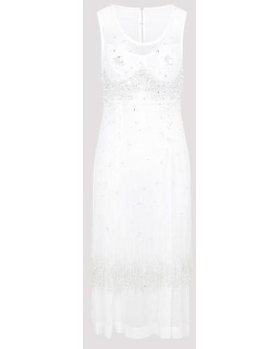Bottega Veneta Crystal Dress - White