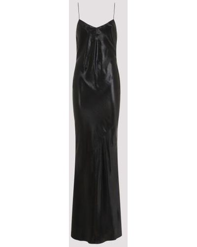 Saint Laurent Acetate Long Dress - Black