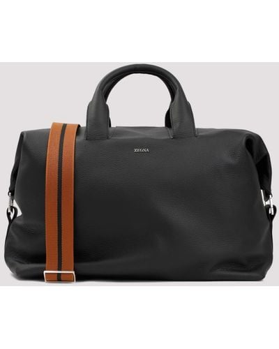 Zegna Technical Fabric Holdall 55 Bag - Black