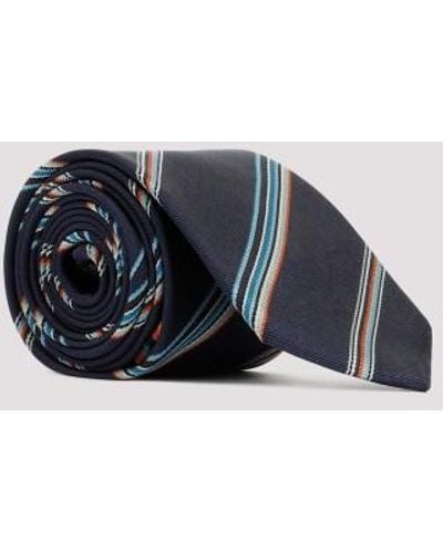 Paul Smith 6cm Stripe Tie - Blue