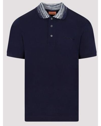 Missoni Cotton Polo T-shirt - Blue