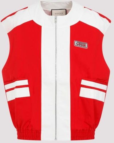 Gucci Cotton Gilet - Red