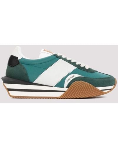 Tom Ford Calf Leather Sneakers - Green