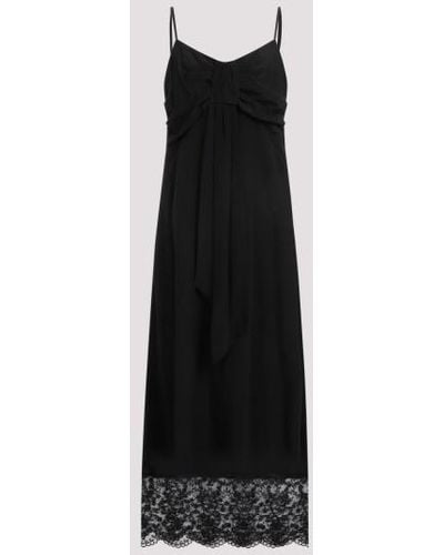Simone Rocha Front Bow Slip Dress - Black