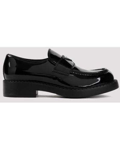 Prada Patent Calf Leather Loafers - Black